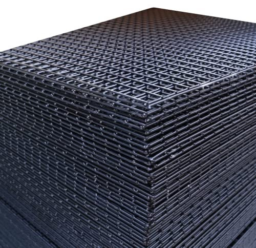 Black Wire Mesh Panel | 6ft x 3ft | 2 (50mm) Holes | 12 Gauge | PVC Coated (4)
