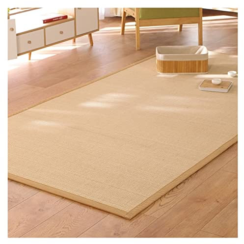 XILYZMO Alfombra Bambú, Japonés Verano Alfombra Rastrera, A Las Manchas Fácil Limpiar Salvamanteles Cocina, Balcón Antideslizante Lavable Alfombra Bambú (Color : 2cm, Tamaño : 110(W) x200(L) cm)