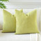 JOTOM 2er Set Cord Kissenbezüge Kissenhülle Dekorative Zierkissen Sofakissen Couchkissen Dekokissen Kissenbezug Deko Kissenhülle für Sofa Wohnzimmer 45x45cm Blassgrün