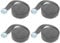 Lot de 4 sangles d'arrimage à cliquet réglables avec boucle en alliage pour bagages, camionnettes, camions - 4 m x 25 mm - Gris