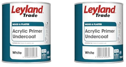Leyland Trade Acrylic Primer Undercoat - White 750ml (Pack of 2)