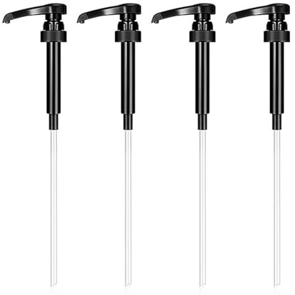 4Pcs Coffee Pump Bottle Dispenser Durable Pump Dispenser Replacement Reusable Washable Syrup Pump Liquid Dispenser for Home and Drink House