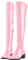MissHeel Elastische Stiefel Langschaft Overknee Blockabsatz Lack Pink EU 46
