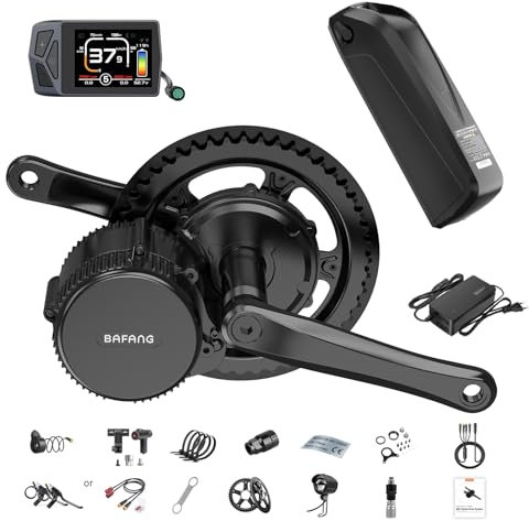 Bafang 250W 48V BBS01B Mid Drive Kit - Motore Bici Elettrica con 48V19,2Ah Downtube Batteria e Display LCD EKD01, Kit di Conversione Ebike per BB 68MM Mountain Bike Bici da Strada Bici da Pendolare