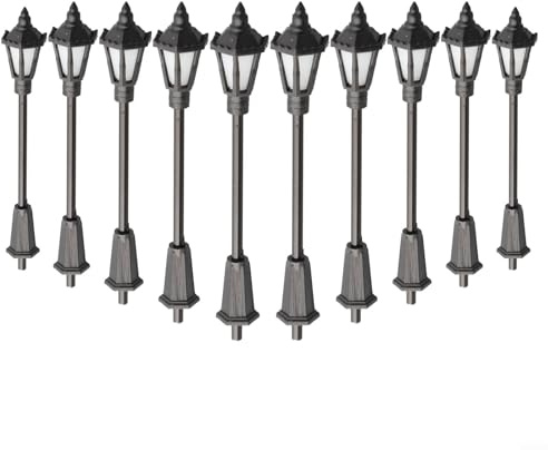Modelleisenbahn Zug 00 10x Set LED Straßenlaterne Beleuchtung Lampen H0 TT Scale