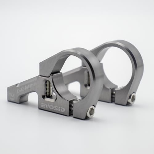 EVOSID Mountain Bike Direct Mount 31.8/35mm Bar Clamp, CNC Aluminum Alloy Downhill Bicycle Direct Mount stem, 2 Pieces Lightweight Split Design for Dual Crown Forks DH/AM Motorcycle