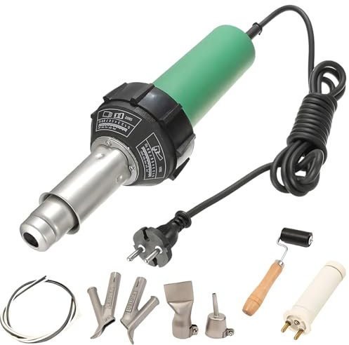 Pistola ad Aria Calda 1600 W, Saldatore ad Aria Calda per la Saldatura in PVC, Regolazione Variabile della Temperatura da 30ºC a 700ºC.