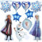 Frozen Globos de Congelados, 10 Piezas Decoración Cumpleaños Frozen, Elsa Globos de Papel de Aluminio, Globos de Copo de Nieve, Frozen Tema Cumpleaños Globos, para Niñas y Niños Cumpleaños Fiesta