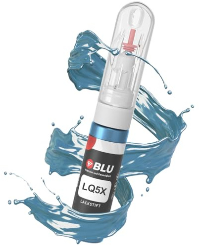 BLU Lackstift Auto kompatibel für Skoda LQ5X BLAU MODRADENIM | Auto Lack Reparatur 2in1 Ausbesserungslack Pinsel + Nadel