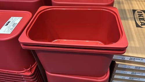 Generisch TROFAST Aufbewahrungsbox, für Trofast Regale geeignet. (1er Set, Rot 23cm)