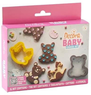 Decora 0255236 Set mit 2 tropischen Monstera-Blatt-Ausstechformen aus Kunststoff, zur Herstellung von Dekorationen aus Zuckerpaste oder Blütenpaste, hergestellt in Italien, Originaldesign. 2er-Pack.