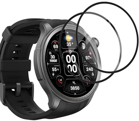 2 Stück Schutzfolie für Amazfit Balance 46 mm Displayschutz,0.33mm Ultra-klar Soft HD TPU Klar Panzerfolie für Amazfit Balance 46 mm Schutzglas,Anti-Fingerprint 3D-Volle Bedeckung Blasenfreie Folie