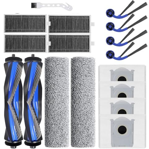 Kit d'accessoires de rechange compatible avec Ecovacs Deebot T80 Omni / T80 Aspirateur Robot Pièces 17 pièces