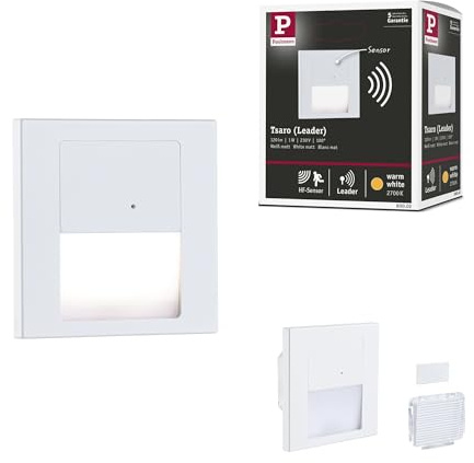 Paulmann 80002 LED Wandeinbauleuchte Tsaro eckig 80x36mm 1W 80lm 230V 2700K Weiß matt