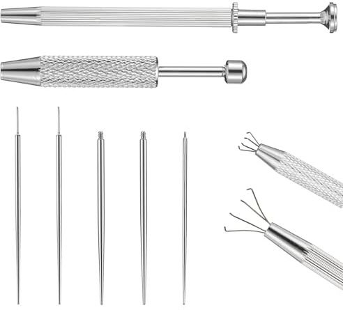 Neyauo 7-Teiliges Piercing Einführhilfe Ohr Werkzeug, Piercing Zange & Nadel für Kugeln, Chirurgenstahl Piercings Wechselhilfe zum Öffnen und Wechseln, Piercings Stechen Set für Ohr Nase Lippe