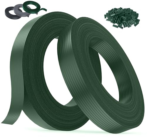 Kit de Lamelles Occultantes PVC 4,7cmx150m - Bande Brise Vue Jardin Souple et Résistante avec 300 Clips - Installation Horizontale ou Verticale pour Panneau Grillagé et Clôture Rigide (Vert -RAL6005)