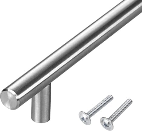 SOTECH Möbelgriff ELIDOR BA 736 mm Stangengriff Edelstahl gebürstet | Länge 800 mm, Höhe 35 mm, Relinggriff mit Ø Griffstange 10 mm und Ø Griffsockel: 8 mm