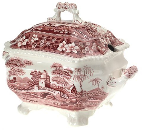 Spode Tower Pink Soup Tureen and Cover