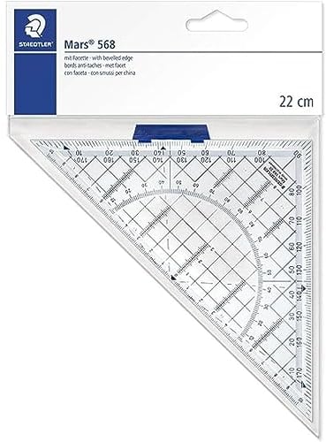 STAEDTLER Mars 568 35 Geometriedreieck, 22cm, Plexiglas, glasklar