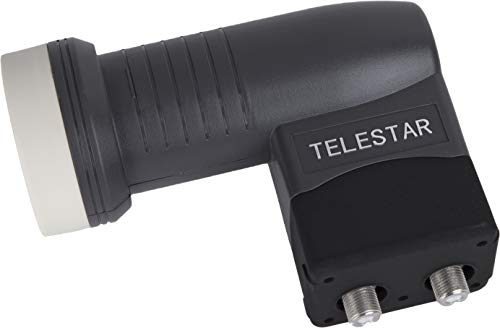 TELESTAR SKYTWIN HC - Digital Twin LNB (Full HD, HDTV, 4K, 3D, Ultra HD - Premium LNB mit Wetterschutz) schwarz