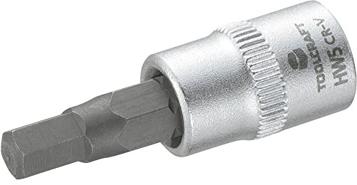 Innensechskant 5 mm, Länge: 37 mm, Toolraft 816070, 1/4 (6,3 mm), 1 Stück