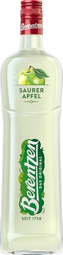 Berentzen | Saurer Apfel | Reinste Destillate, vereint mit dem Geschmack fruchtig-saurer Äpfel | Ideal als Shot oder in spritzigen Cocktails | 1L | 16% Vol.