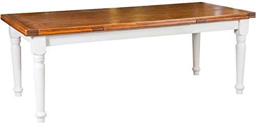 Biscottini Esstisch ausziehbar 200 x 90 x 80 cm | Küchentisch im Landhausstil | Esszimmertisch Holz