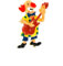 Pin Clown Filli mit Gitarre