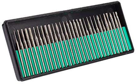 Lot 30pcs Diamond Burrs Rotary Hammer Drill Bit Carbide Tool 3 mm Dia. Shaft