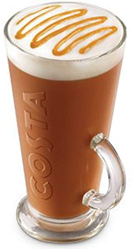Costa V Shapped Glasses, Genuine Product Size Large (medio) by Costa Coffee, 15.7 ounces