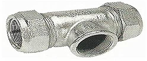 Gebo Armaturen Temperguss-Klemmverbinder T, beidseitig zum Klemmen 21,3 x 21,3 mm, 1/2 Zoll, 01.150.04.01
