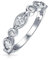 Bling Jewelry Vintage-Stil Zirkonia CZ Dünner Stapelbarer Blasen-Rund-Marquise-Jubiläums-Ehering .925 Sterlingsilber