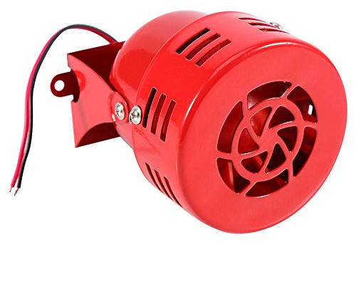 Qiilu 12 V Elektro Auto Truck Motorrad Driven Air Raid Siren Horn Alarm Laut 50s Rot
