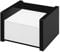 Wedo 637001 Zettelbox Black Office, aus Acrylglas, inklusive 500 Blatt Notizpapier, Gummifüße 10, 9 x 10 x 7, 5 cm, im Geschenkkarton, Schwarz