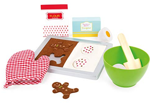 small foot 11207 Backset „Plätzchen“, Kinderküchen-Zubehör, 12-TLG. Set aus Holz, für kleine Bäcker ab 3 Jahren