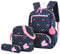 VIDOSCLA 3Pcs Crown Prints Backpack Sets Bowknot Primary Schoolbag Travel Daypack Shoulder Bag Pencil Case