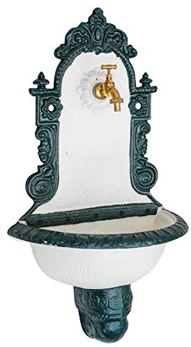 Lavabo Fuente de Pared de Hierro jardín de Estilo Antiguo de 76cm