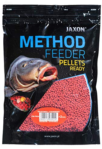 Jaxon Method Feeder Pellets Grundfutter Angelfutter Lockfutter 500g (Strawberry/FM-PR04)