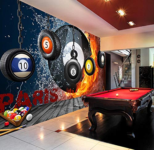 Tapete Fototapete 3D Wanddeko 450 * 300Cm Dreidimensionales Billard Pool Billard 3D Selbstklebend Junge Schlafzimmer Tapete Kinderzimmer Mädchen Zimmer Hintergrund Wanddekoration