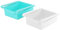 GEEZY 'Set of 2 Refrigerator Storage Organizer Freezer Container Fridge Durable Plastic Drawer Storage Rack Holder Slide Shelf