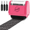 Miseyo Wide Identity Theft Protection Roller Stamp Set - Mint Green (3 Refill Ink Included)