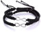 Gewebtes Armband,Schwarzes Wachs Baumwollkordelseil Handgemachtes Armband Set Charm Braiding Verstellbares Unendlichkeitszeichen Exquisite Retro Männer Frauen Freundschaft Paare Armreifen Schmuck G