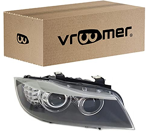 VROOMER Scheinwerferglas compatibel mit BMW 3 E90 Xenon ZKW Litchscheibe Scheinwerfer Abdeckung Frontscheinwerfer Streuscheibe Fahrerseiete (rechts)
