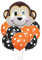 ballonfritz® Tiere Safari Dschungel Ballon 11 tlg. Set - XXL Affe Kopf Luftballon 55x55x20cm als Geburtstagsgeschenk, Party-Deko oder Überraschung den Kindergeburtstag