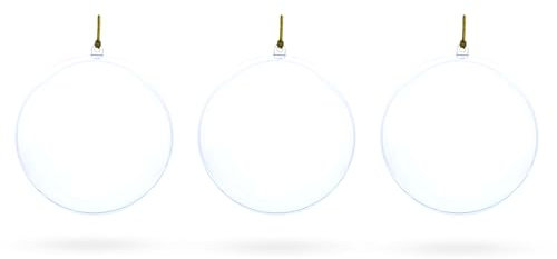 Satz von 3 klaren Plastikball-Ornamenten 4,7 Zoll