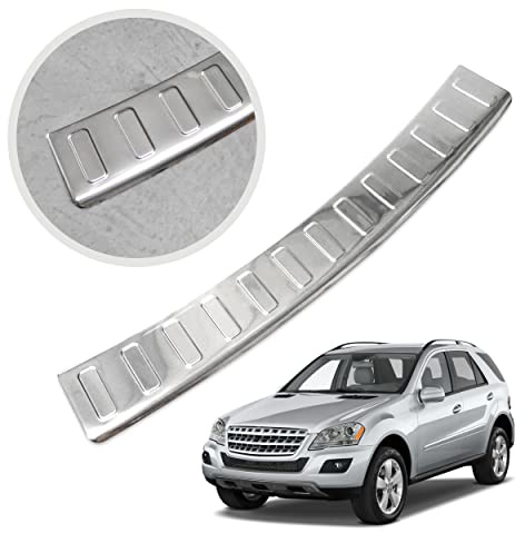 CHROMEMASTER | Ladekantenschutz Stoßstangenschutz | Kompatibel mit Mercedes ML W164 2005-2011; Edelstahl Poliert/Chrom; Unsere Lackschutzleiste Sichert den Heckstoßfänger vor Kratzern