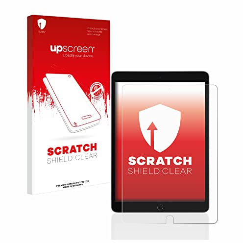 upscreen Schutzfolie für Apple iPad 10.2 WiFi 2021 / WiFi Cellular 2021 – Made in Germany, Kristall-klar, Kratzschutz, Anti-Fingerprint