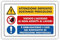 NEW CARTELLO SEGNALETICO - ATTENZIONE DEPOSITO SOSTANZE PERICOLOSE - Adesivo Extra Resistente, Pannello in Forex, Pannello In Alluminio (ADESIVO 20X31 CM)