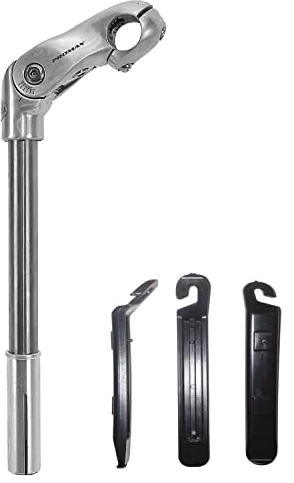 Promax Lenkervorbau Klemmung Ø 25,4 mm verstellbar von 0° bis 50° Fahrrad Alu/Nirosta Lenker Vorbau inkl. Reifenheber