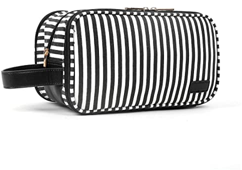 Kulturbeutel für Frauen Kosmetiktasche Waschbeutel Toilettenartikel Waschtasche für Männer & Frauen wasserdichte Schminktasche (Schwarz)
